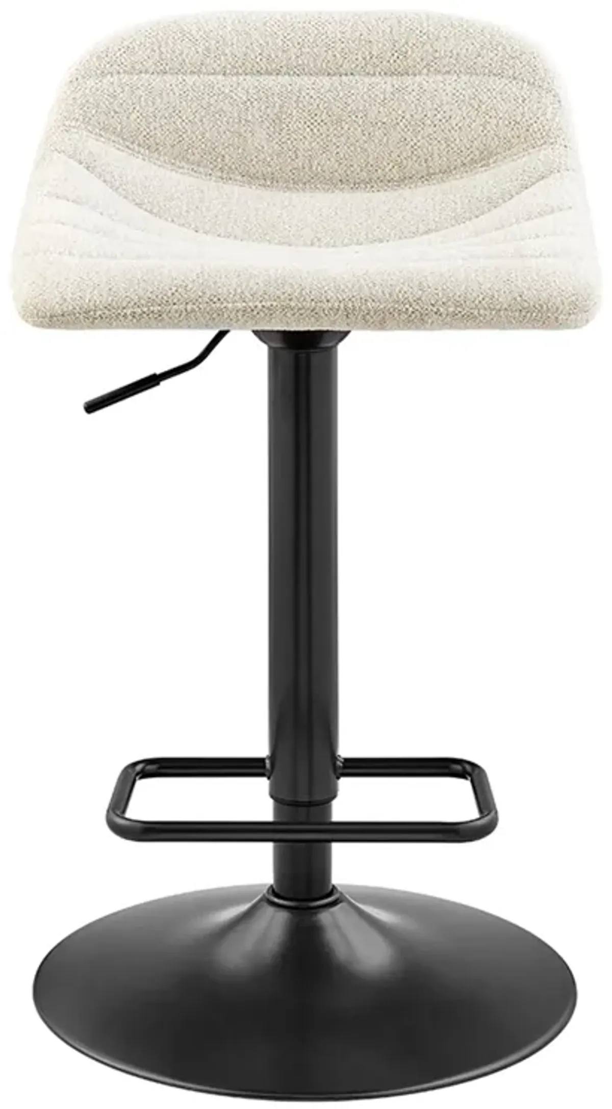 Koa KD Fabric Gaslift Swivel Bar Stool, Posh Ivory 