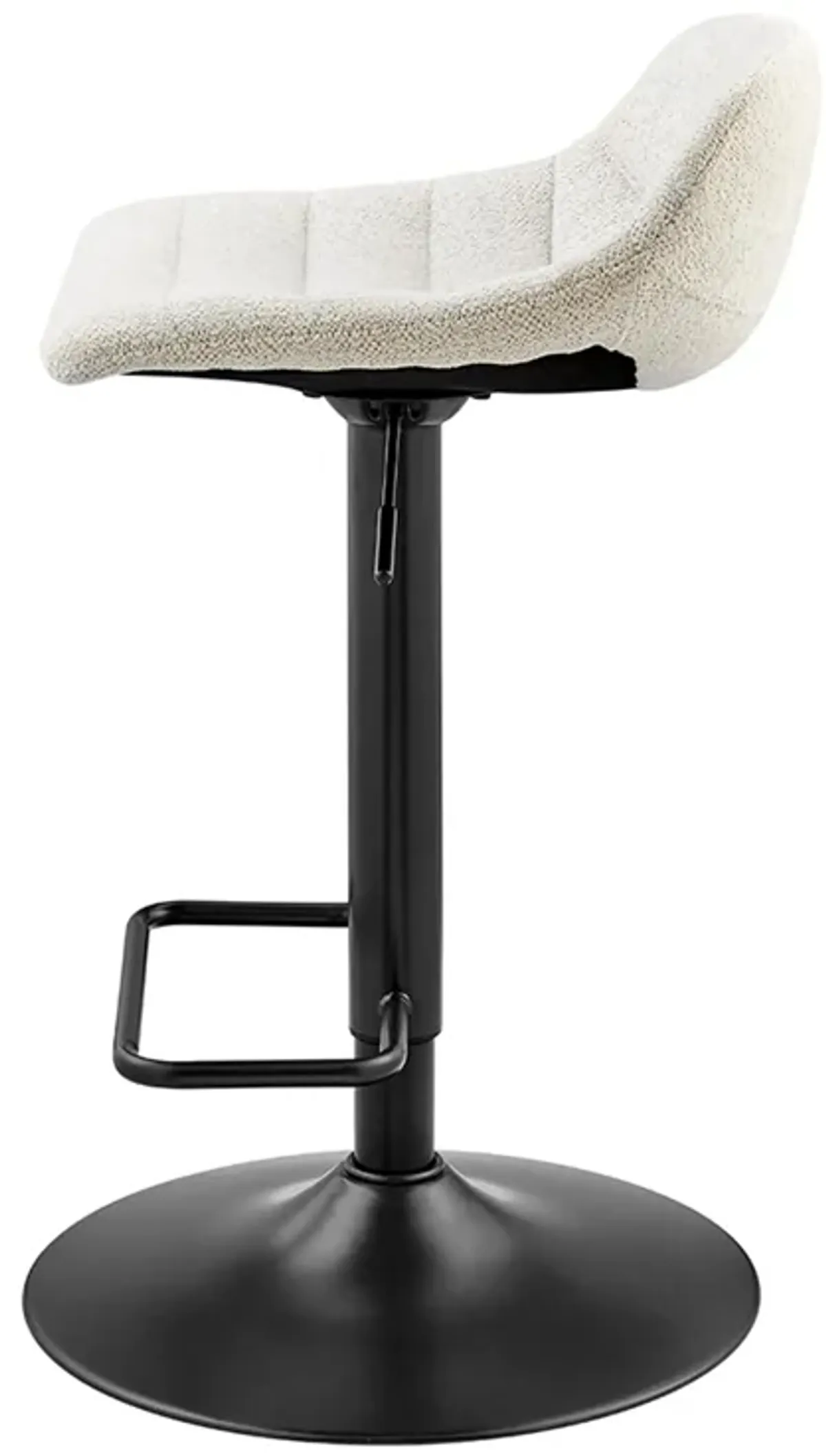 Koa KD Fabric Gaslift Swivel Bar Stool, Posh Ivory 