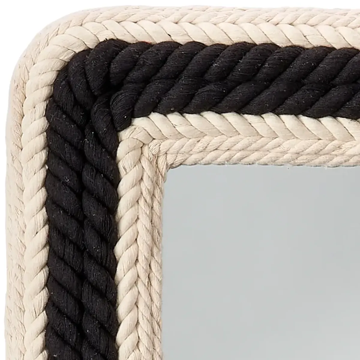 Contrast Jute Rectangle Mirror