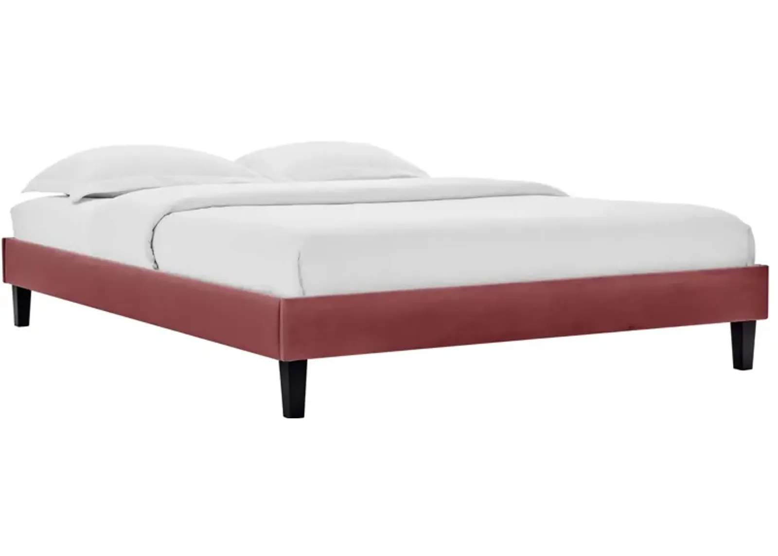 Reign King Performance Velvet Platform Bed Frame