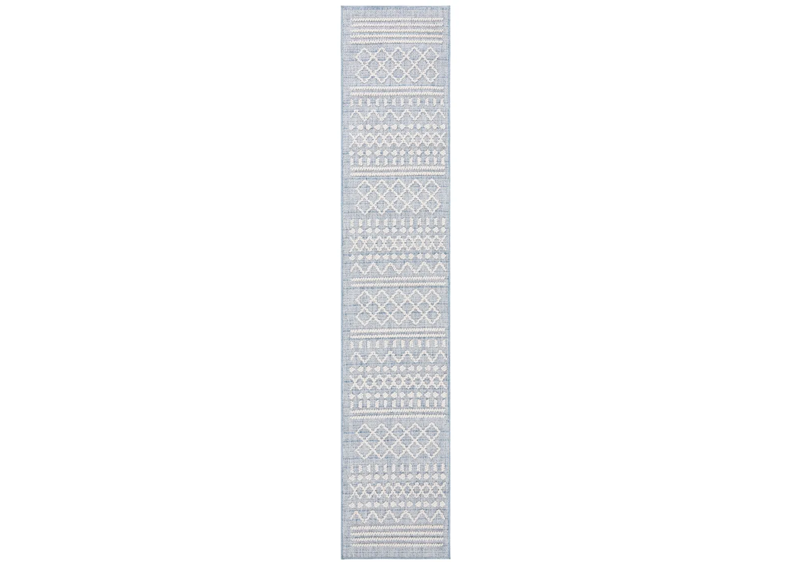 SANTORINI 102 BLUE  2' x 10' Runner Rug