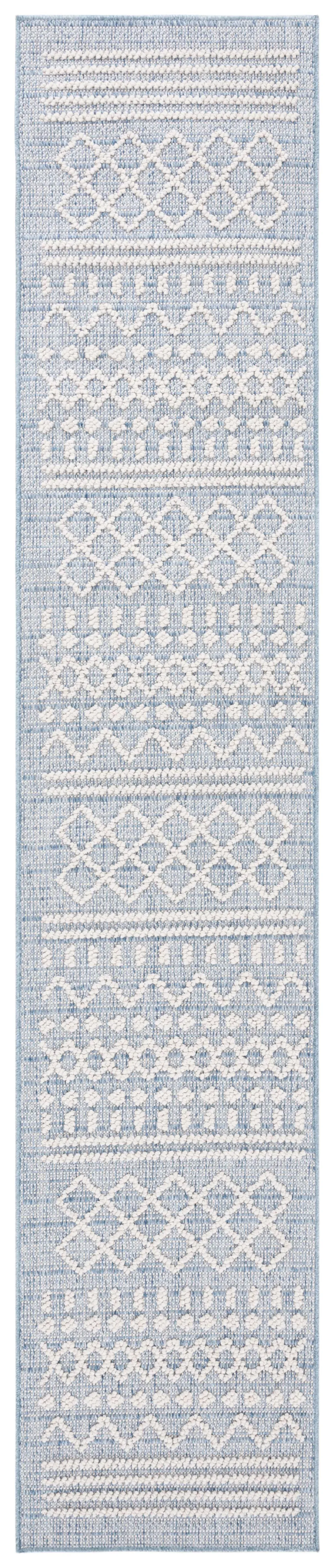 SANTORINI 102 BLUE  2' x 10' Runner Rug