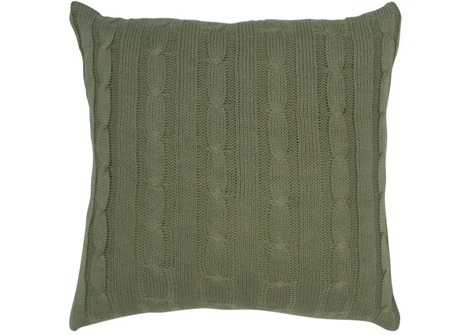 Cable Knit Green Pillow