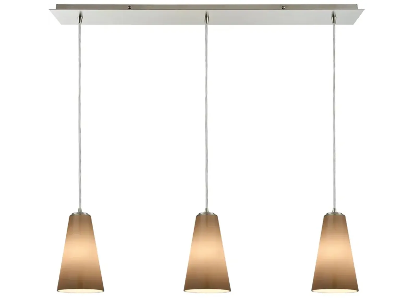 Connor 36" Wide 3-Light Mini Pendant - Satin Nickel