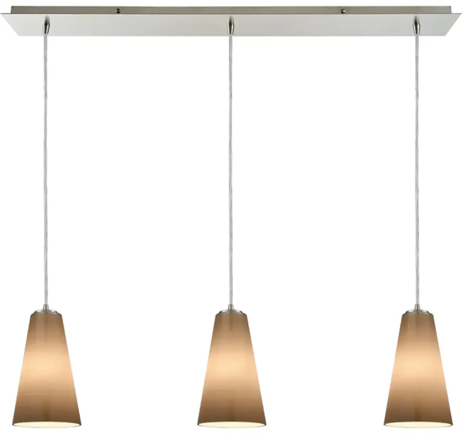 Connor 36" Wide 3-Light Mini Pendant - Satin Nickel