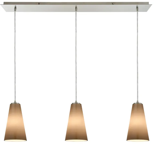 Connor 36" Wide 3-Light Mini Pendant - Satin Nickel