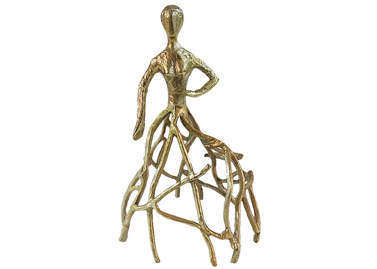 Metal, 14" Dancing Lady, Gold