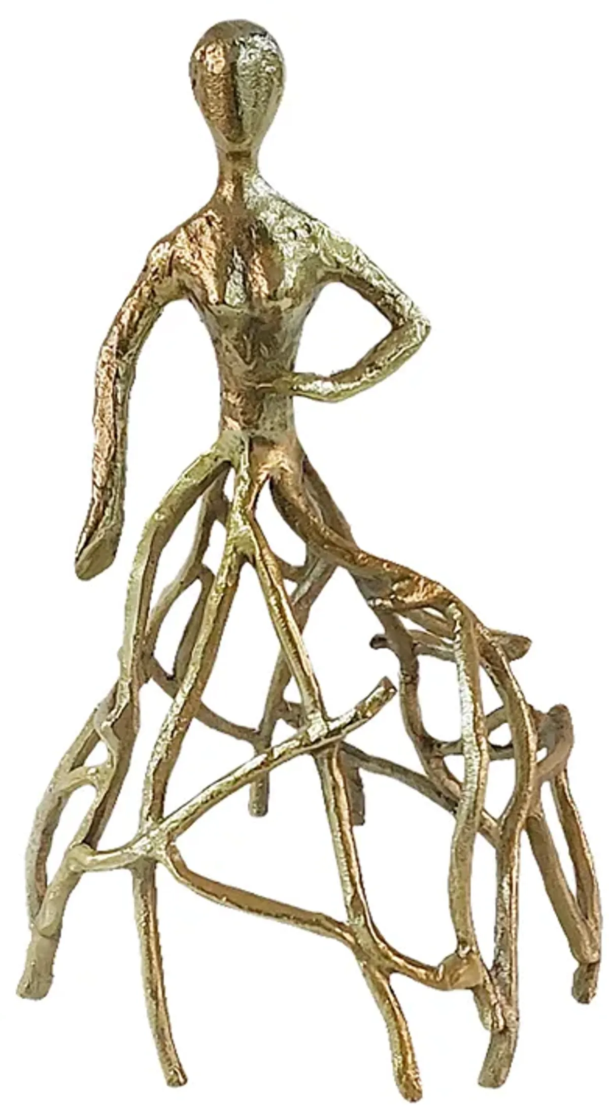 Metal, 14" Dancing Lady, Gold