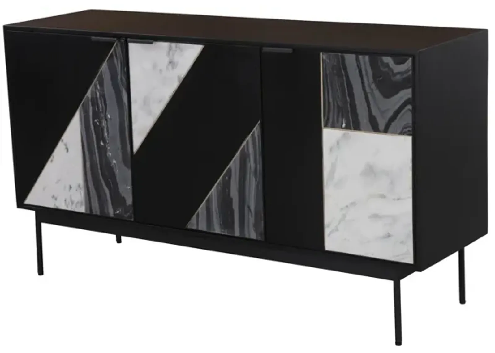 Hexa Sideboard - Black Fossil