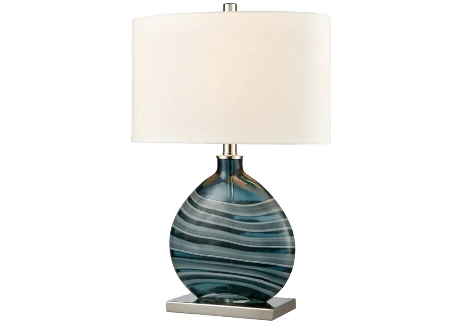 Portview 22'' High 1-Light Table Lamp - Teal - Includes LED Bulb