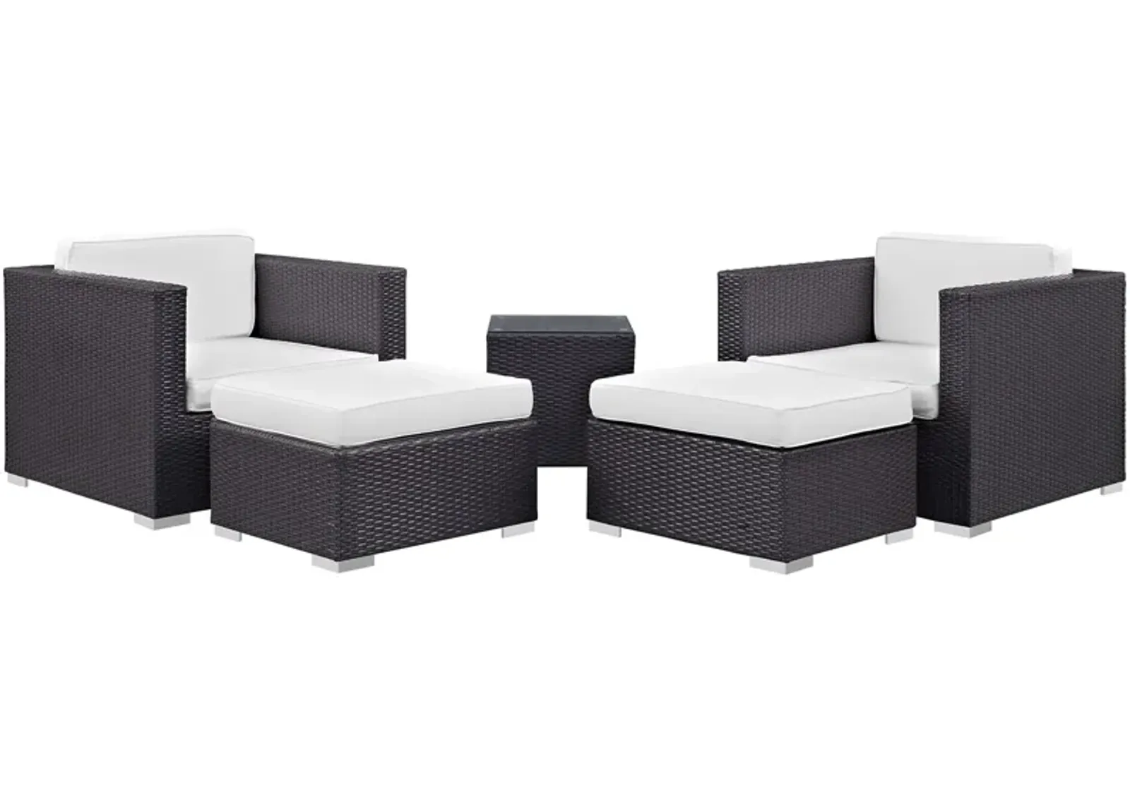 Convene 5 Piece Outdoor Patio Sectional Set