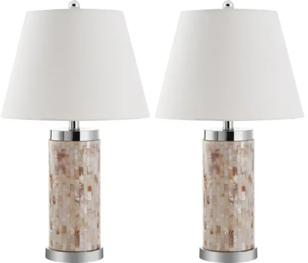 Diana 25-Inch H Shell Table Lamp - Set of 2