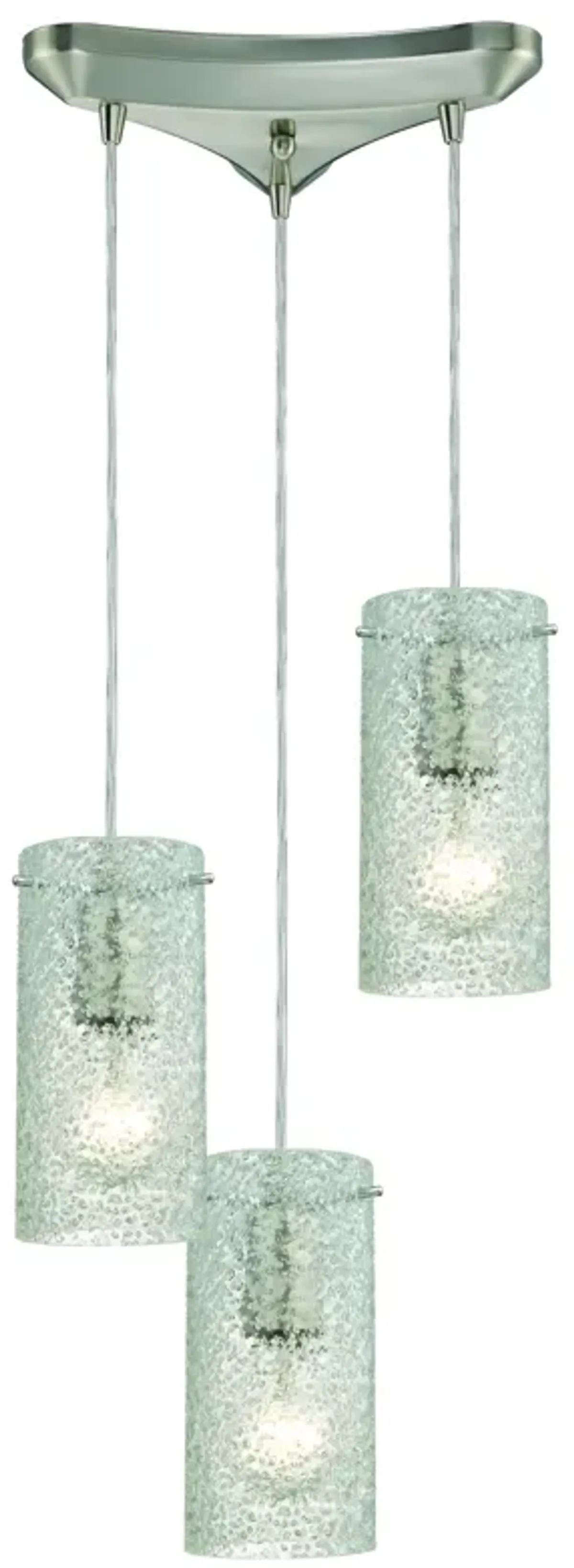 Ice Fragments Configurable Multi Pendant - Satin Nickel