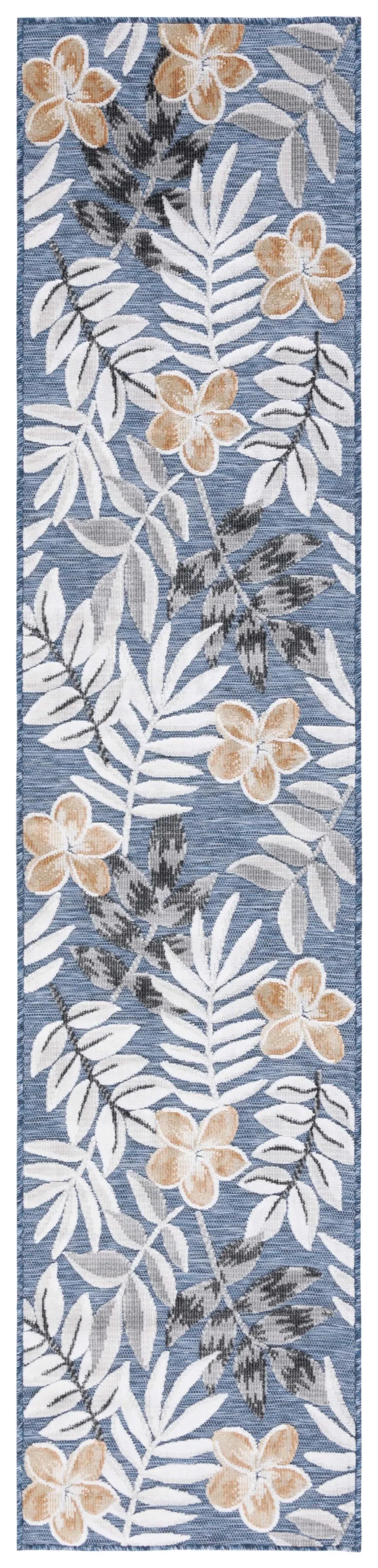 CABANA 405 BLUE  2' x 10' Runner Rug