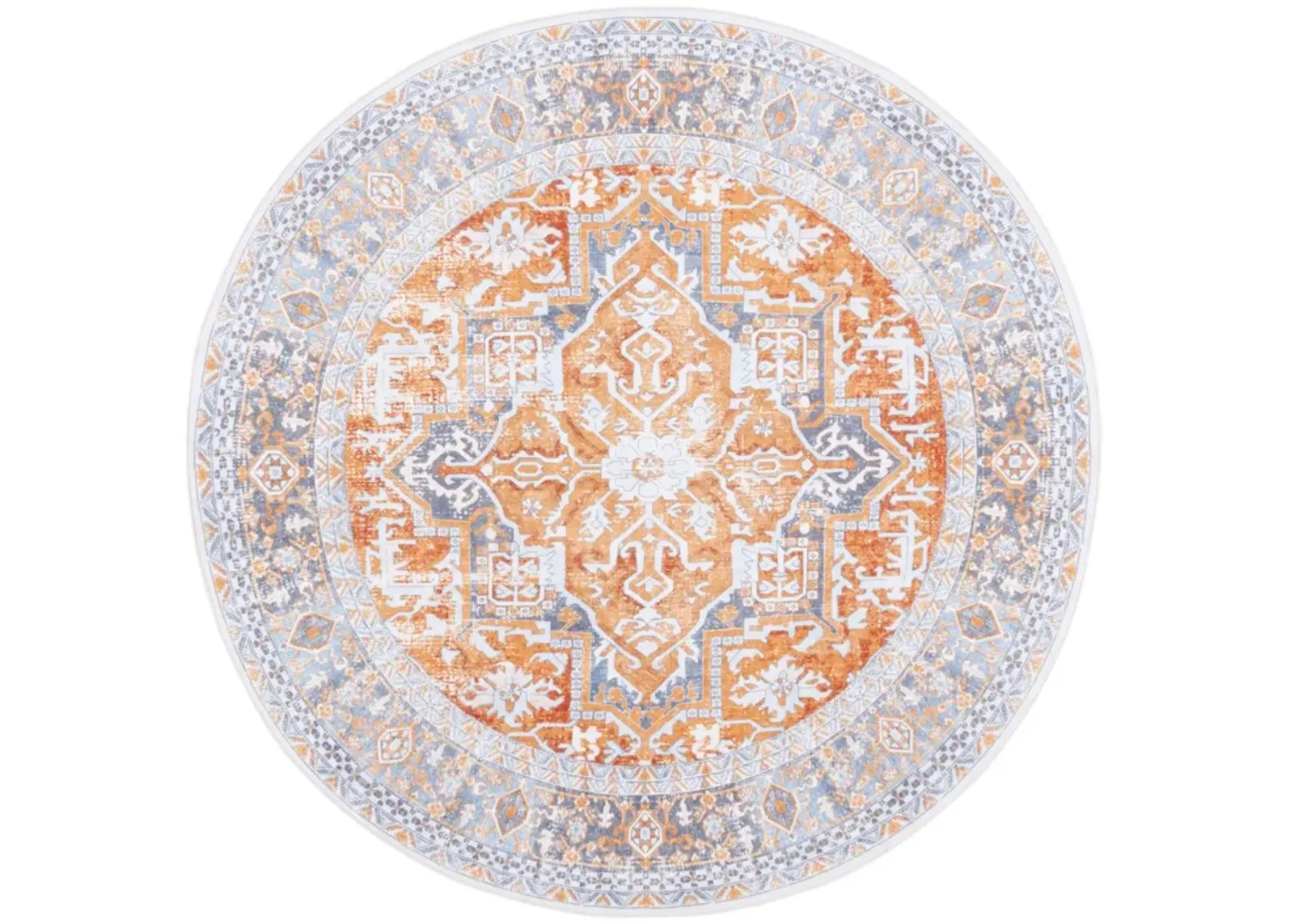 ARIZONA 323 RUST  6' x 6' Round Round Rug