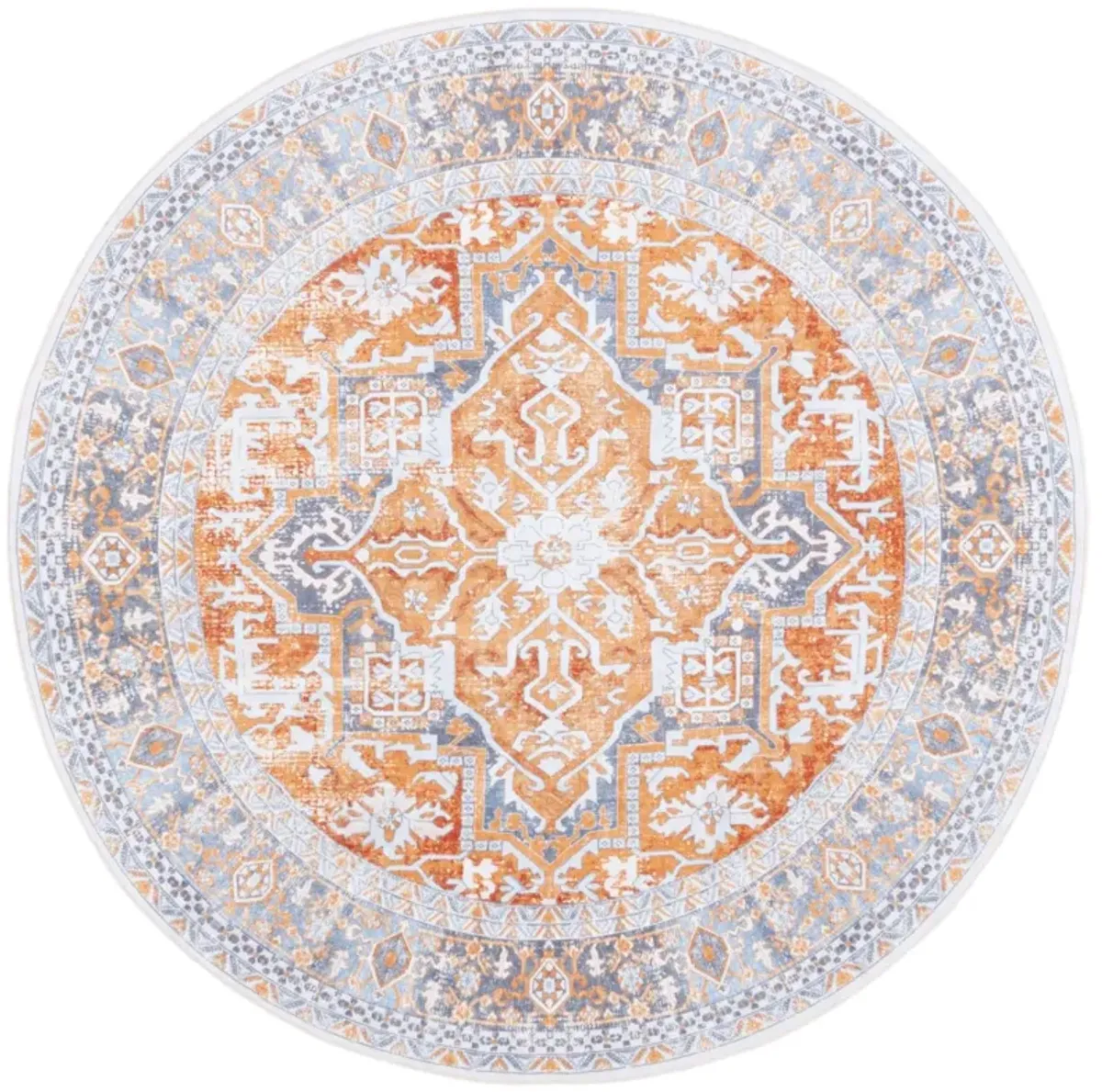 ARIZONA 323 RUST  6' x 6' Round Round Rug