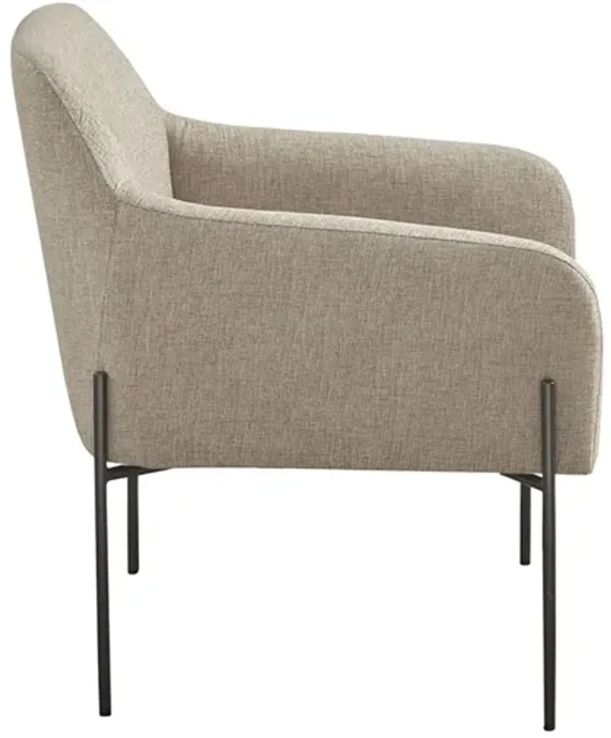 Madison Park Calder Beige Metal Leg Accent chair