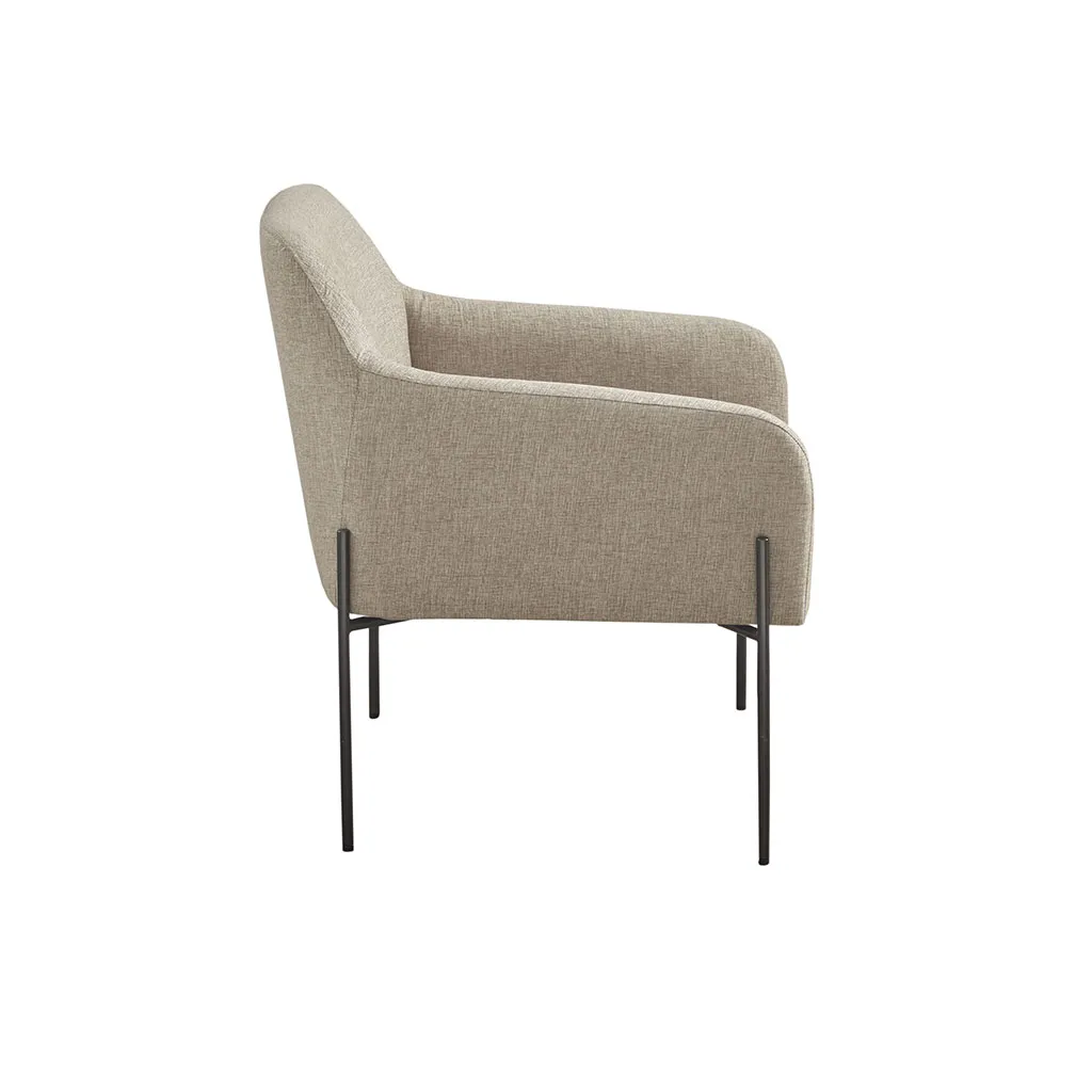 Madison Park Calder Beige Metal Leg Accent chair