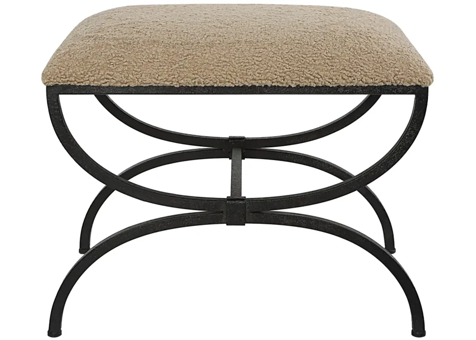 Hacienda Plush Latte Small Bench