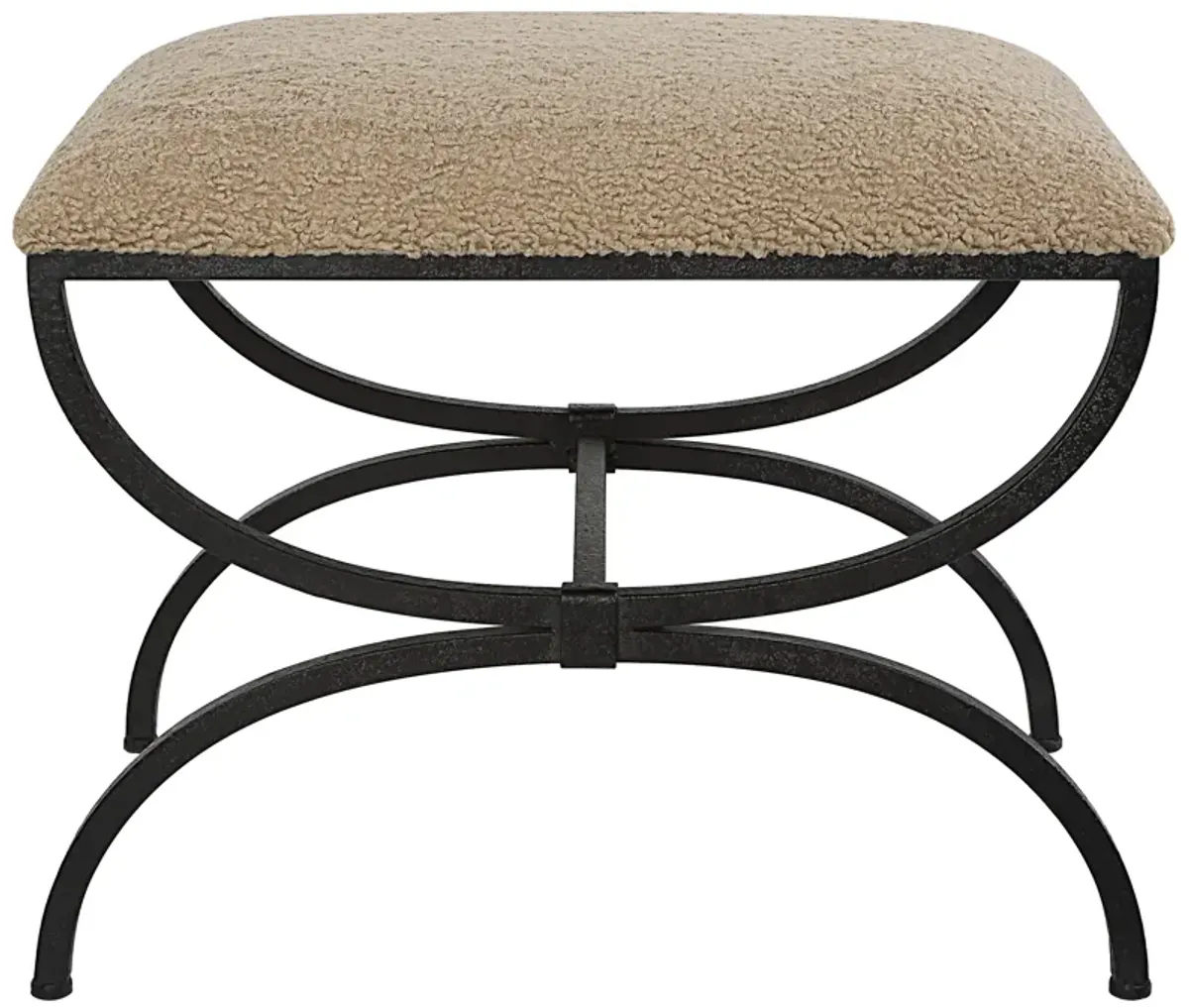 Hacienda Plush Latte Small Bench