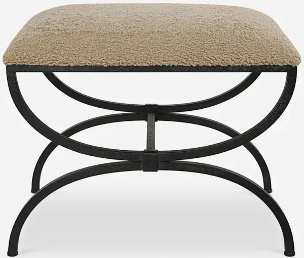 Hacienda Plush Latte Small Bench