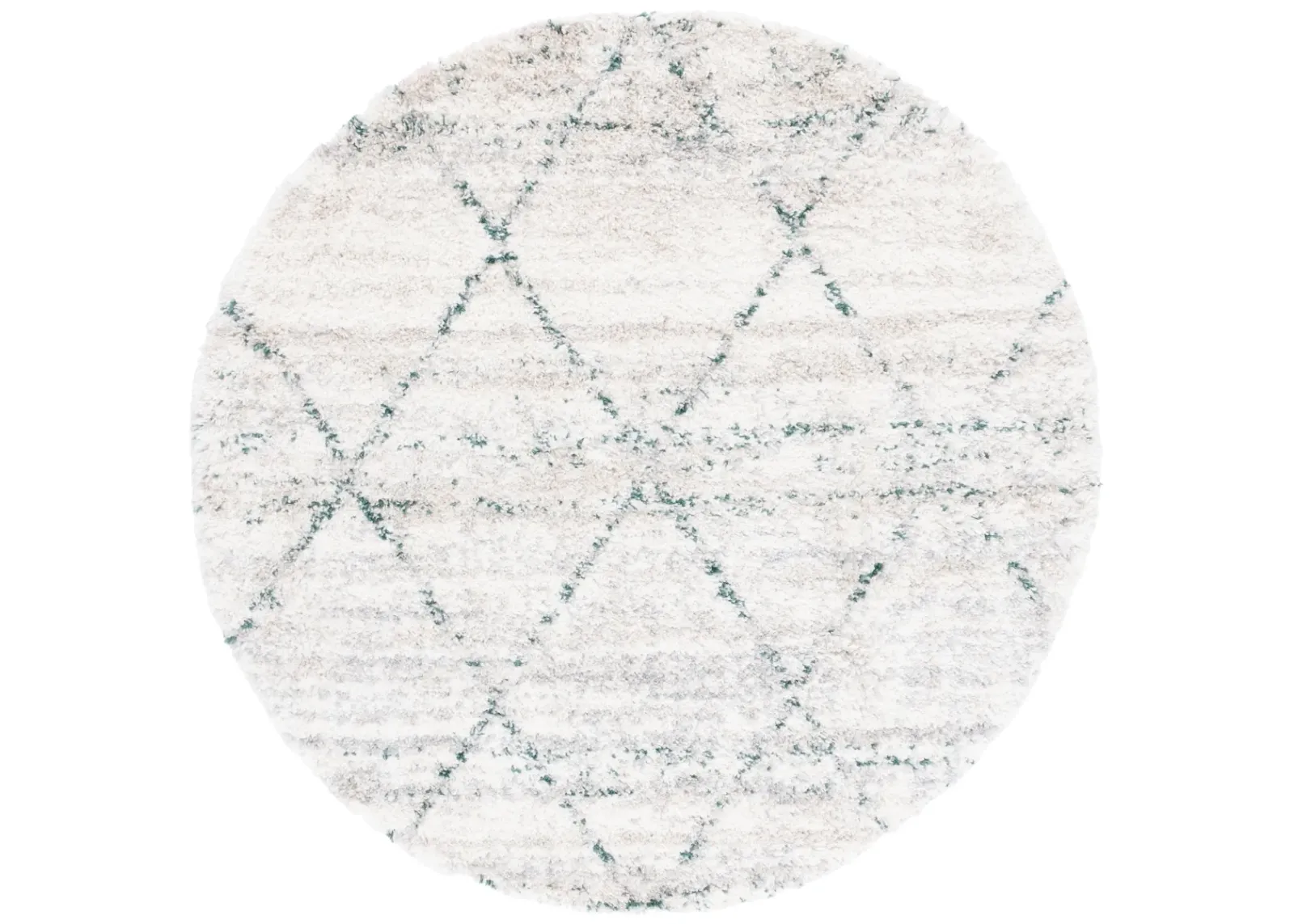 FONTANA SHAG 886 GREEN  6'-7' x 6'-7' Round Round Rug