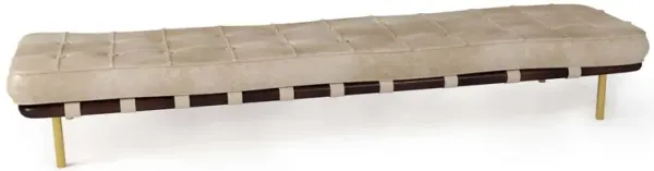 Tufted Gallery Bench (Cappuccino)