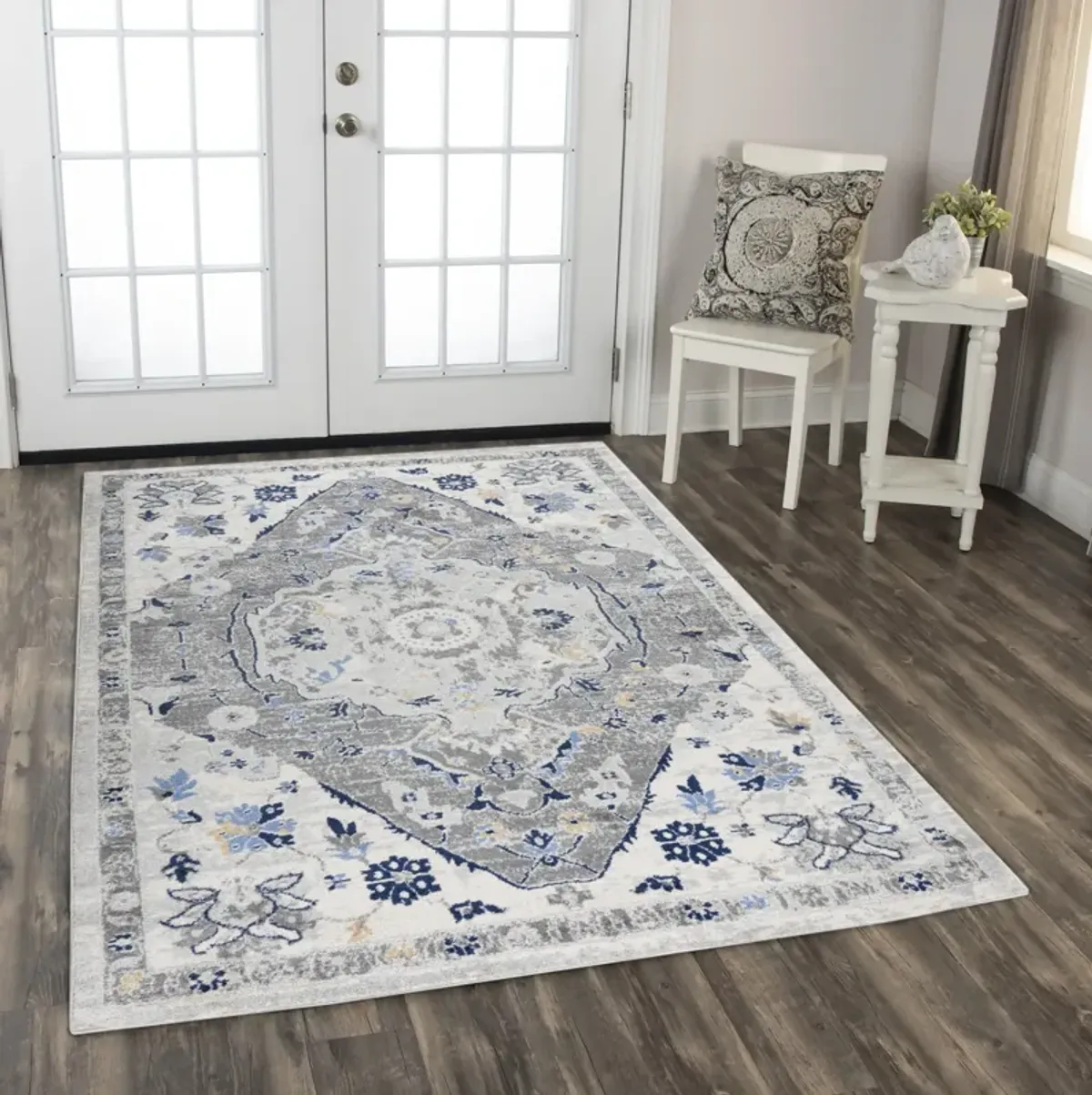 Marquise L. Gray  Polypropylene  8'0"x9'6" Rectangle Rug