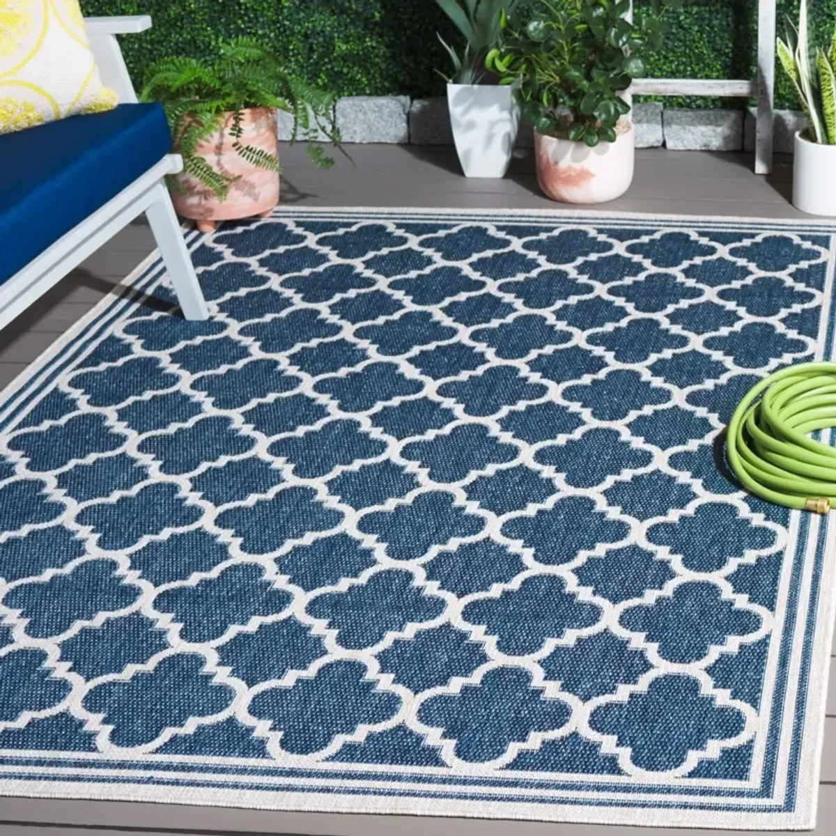 BEACH HOUSE 266 BLUE  4' x 6' Small Rectangle Rug