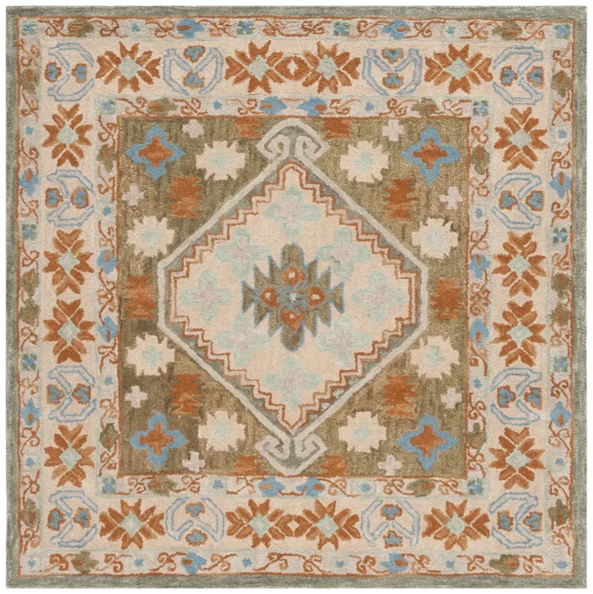 HERITAGE Hand Tufted 6' x 6' Square area rug