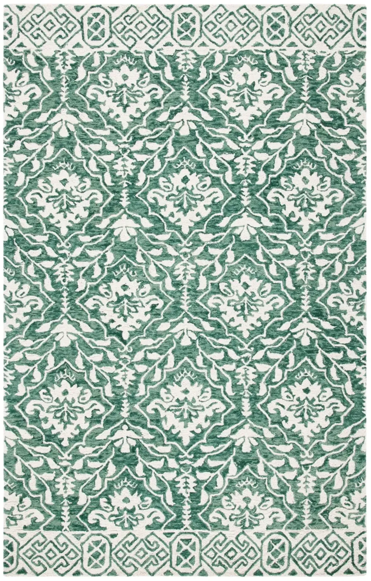 DIP DYE 901 DARK GREEN  2'-3' x 4'  Accent Rug