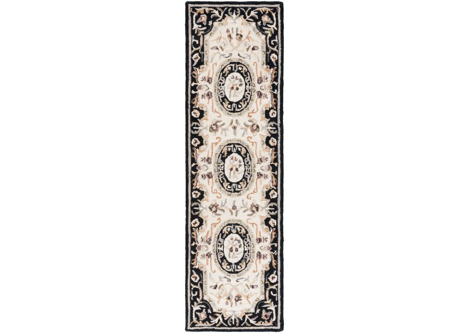 SAVONNERIE 301 IVORY  2'-3' x 8' Runner Rug