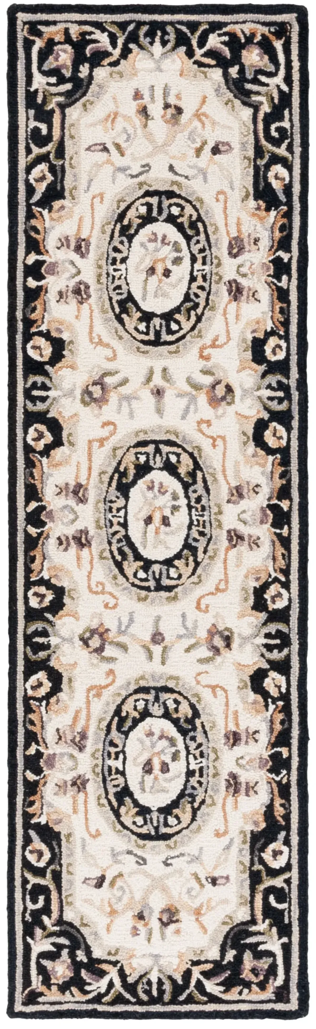 SAVONNERIE 301 IVORY  2'-3' x 8' Runner Rug