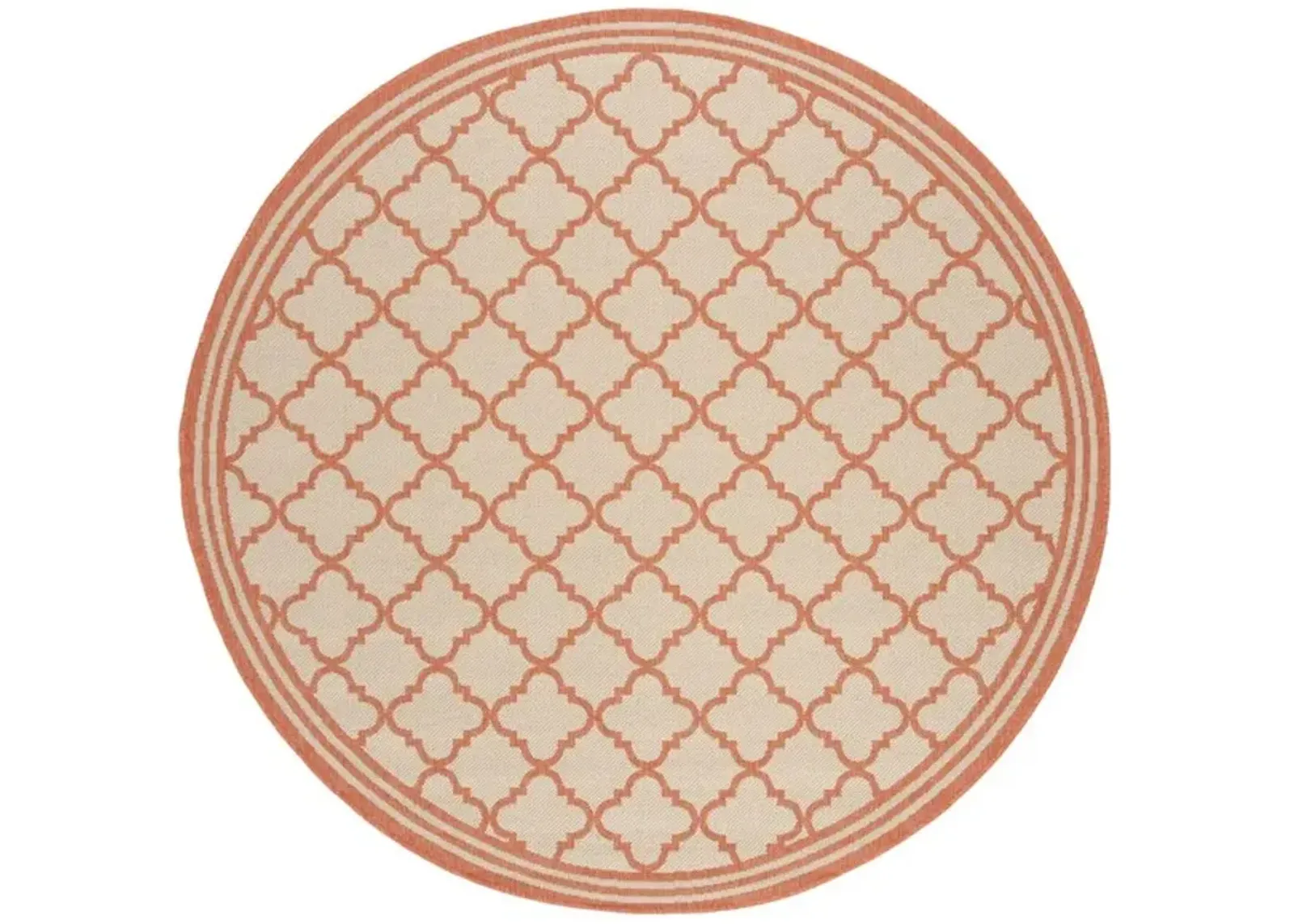 LINDEN 121 Collection LND121R-6R Cream / Rust 6'-7" X 6'-7" Round