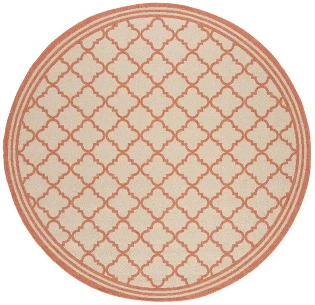 LINDEN 121 Collection LND121R-6R Cream / Rust 6'-7" X 6'-7" Round