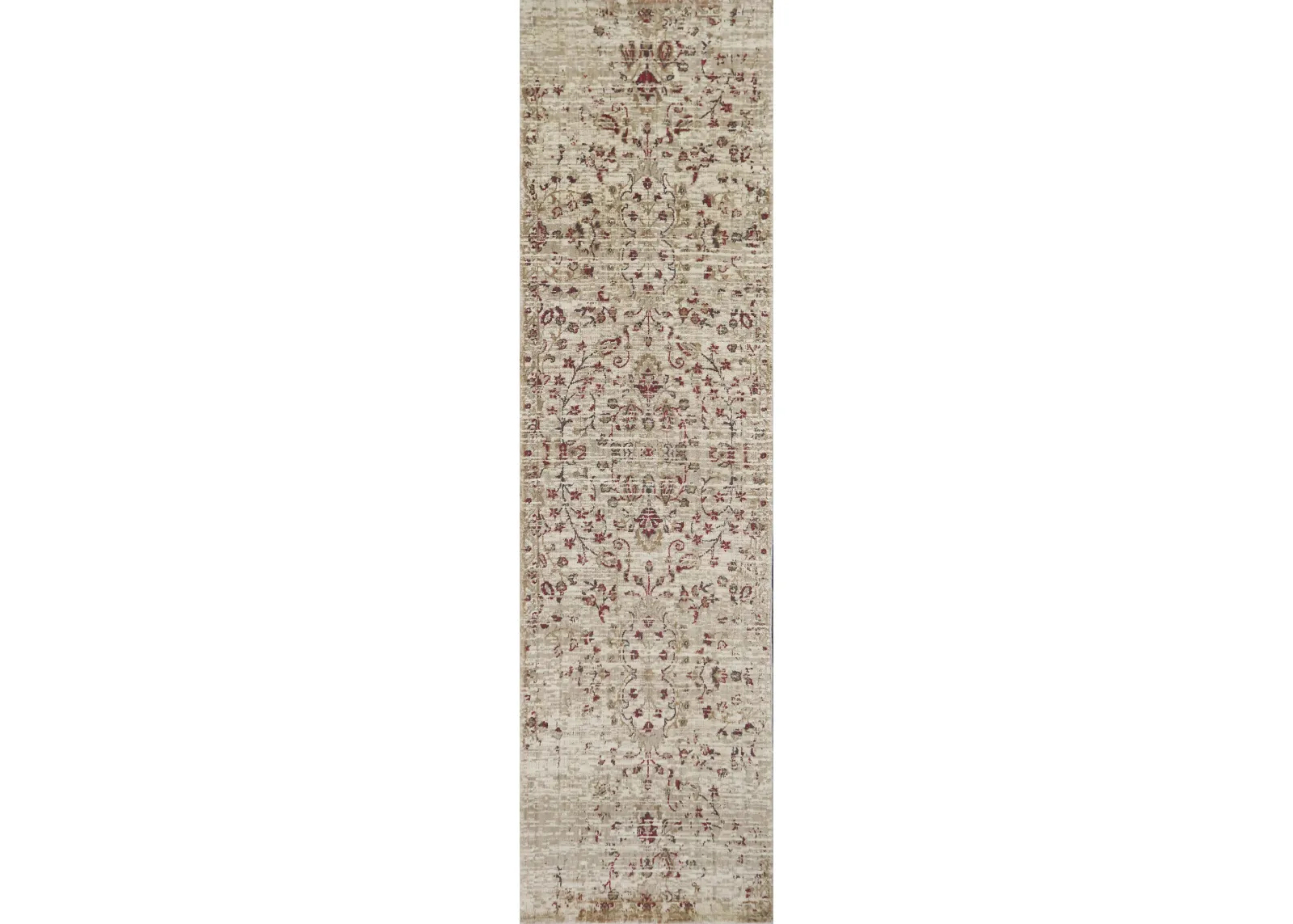 Gossamer Gold Floral 100% New Zealand Wool 2'6" x 10' Runner Rug