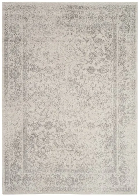 Adirondack Contemporary Ivory / Silver 4' X 6' Powerloomed Rug