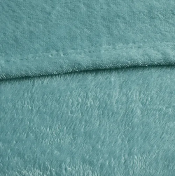 Intelligent Design Microlight Plush Aqua Oversized Blanket