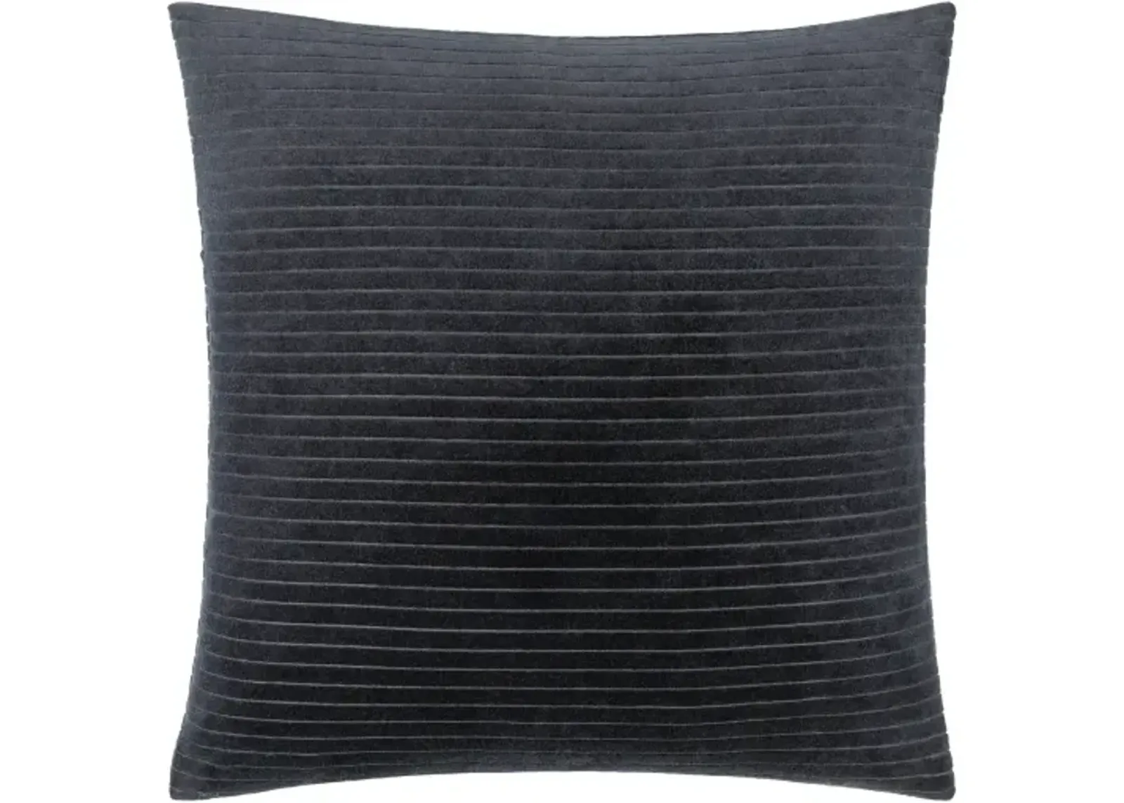 Cotton Velvet Stripes CV-092 22"L x 22"W Accent Pillow  - Down Insert