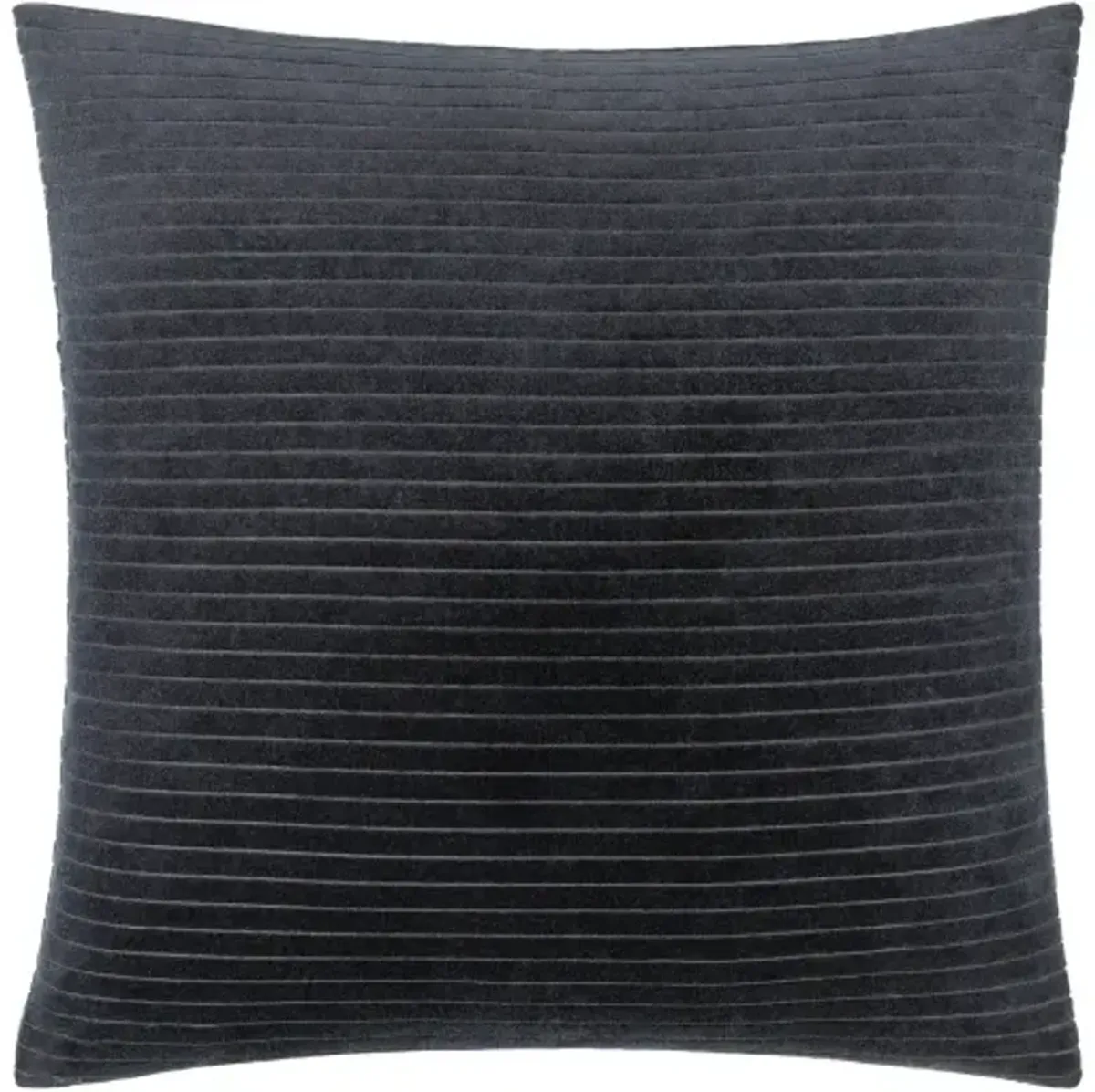 Cotton Velvet Stripes CV-092 22"L x 22"W Accent Pillow  - Down Insert