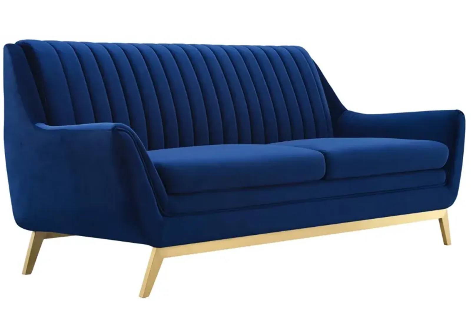 Winsome Channel Tufted Performance Velvet Sofa