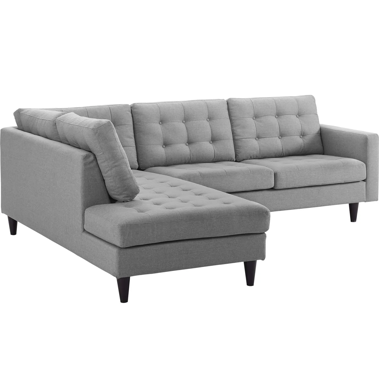 Empress 2-Piece Upholstered Left Facing Bumper Sectional