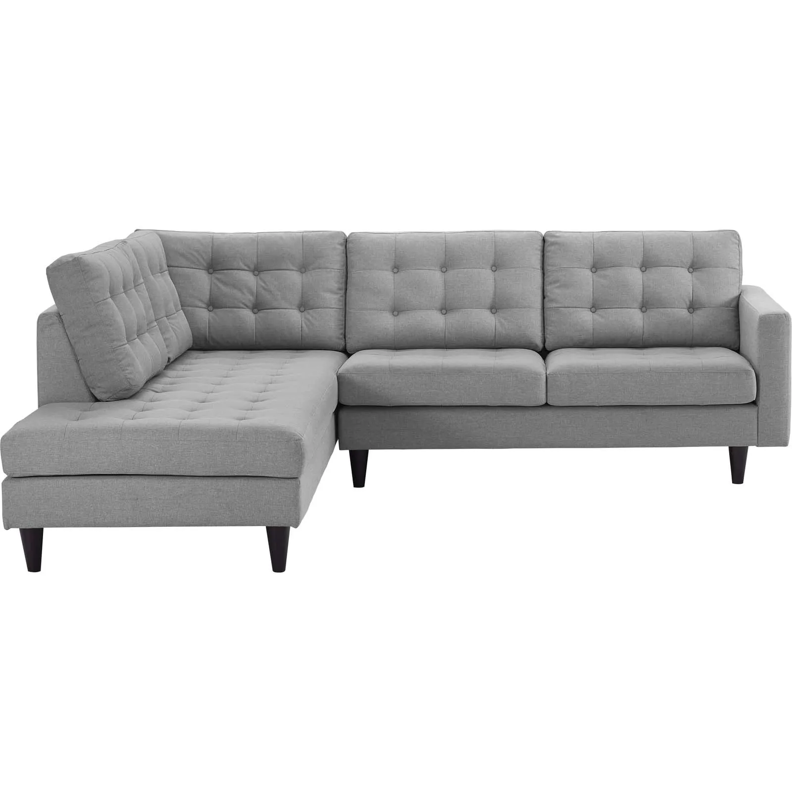 Empress 2-Piece Upholstered Left Facing Bumper Sectional