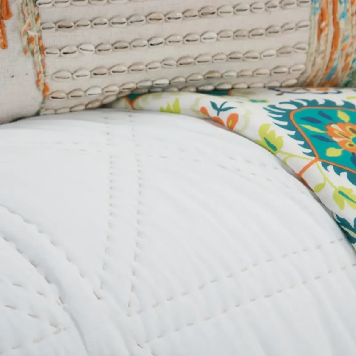 Maddux Place- Simpson White King Solid White Quilt -  Set of 3