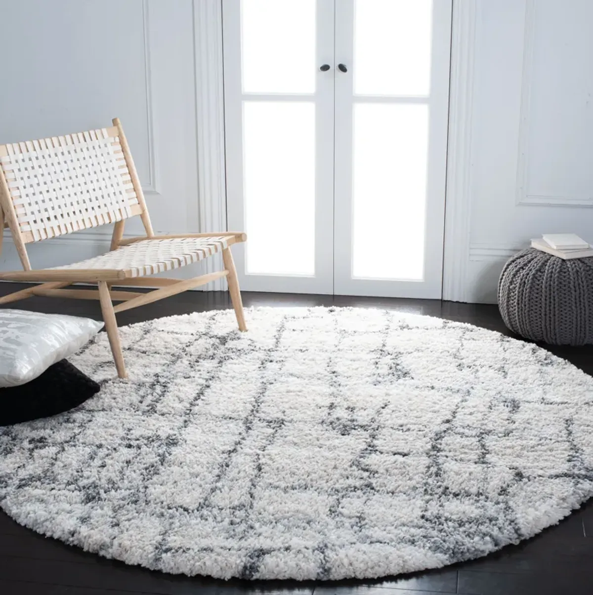 FONTANA SHAG Round Power Loomed 5'-3" X 5'-3" Round Rug