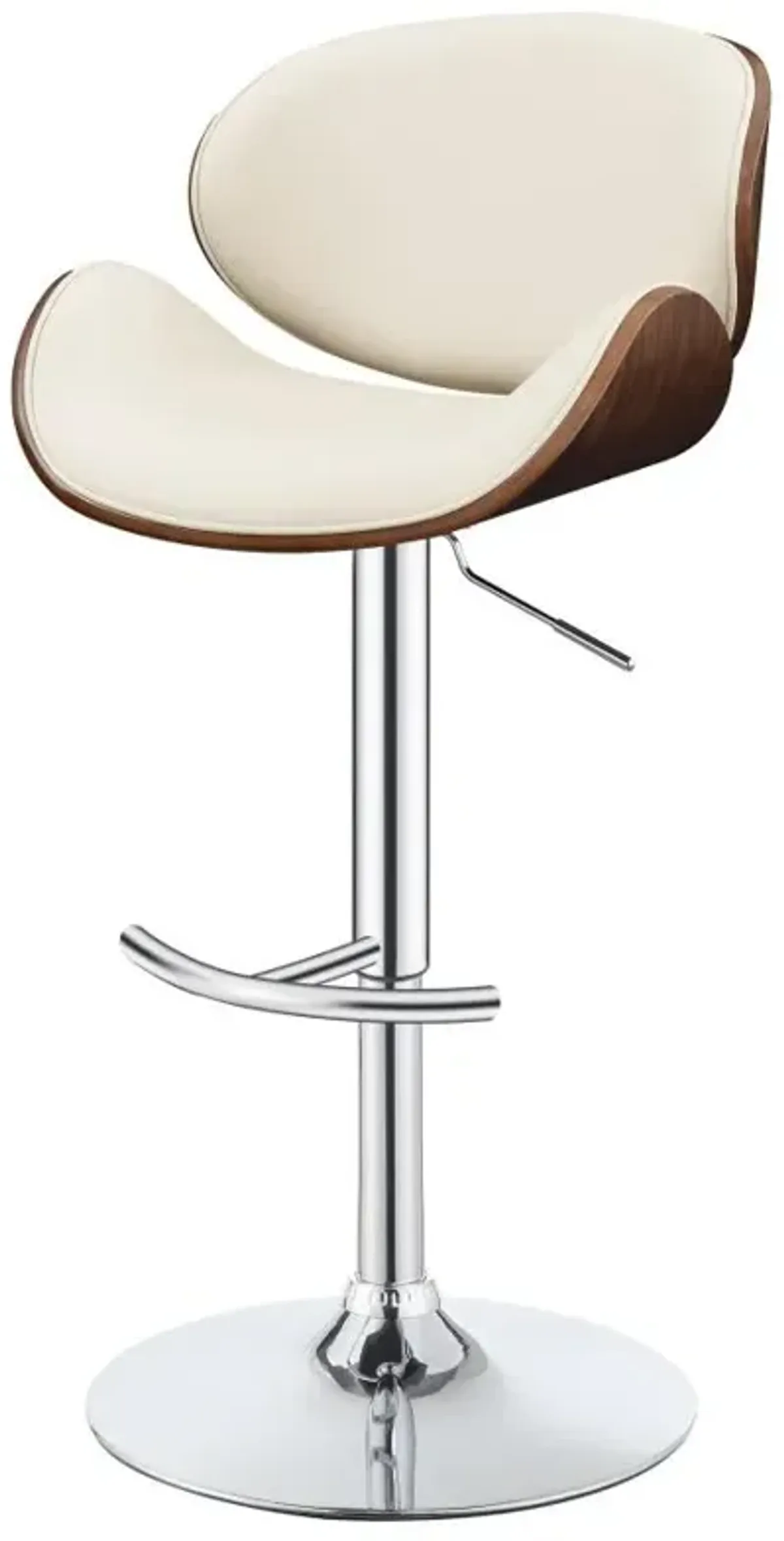 Harris Adjustable Bar Stool Ecru and Chrome