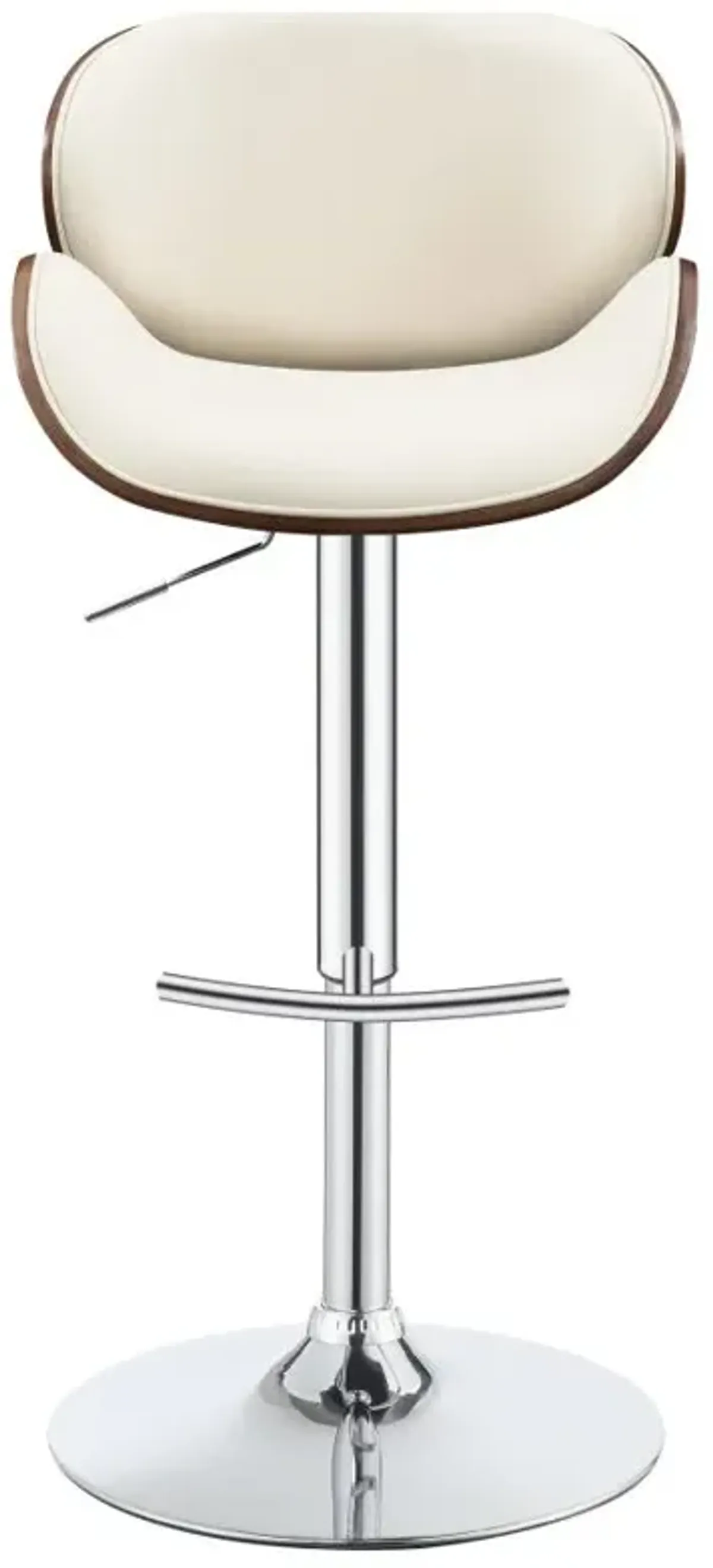 Harris Adjustable Bar Stool Ecru and Chrome