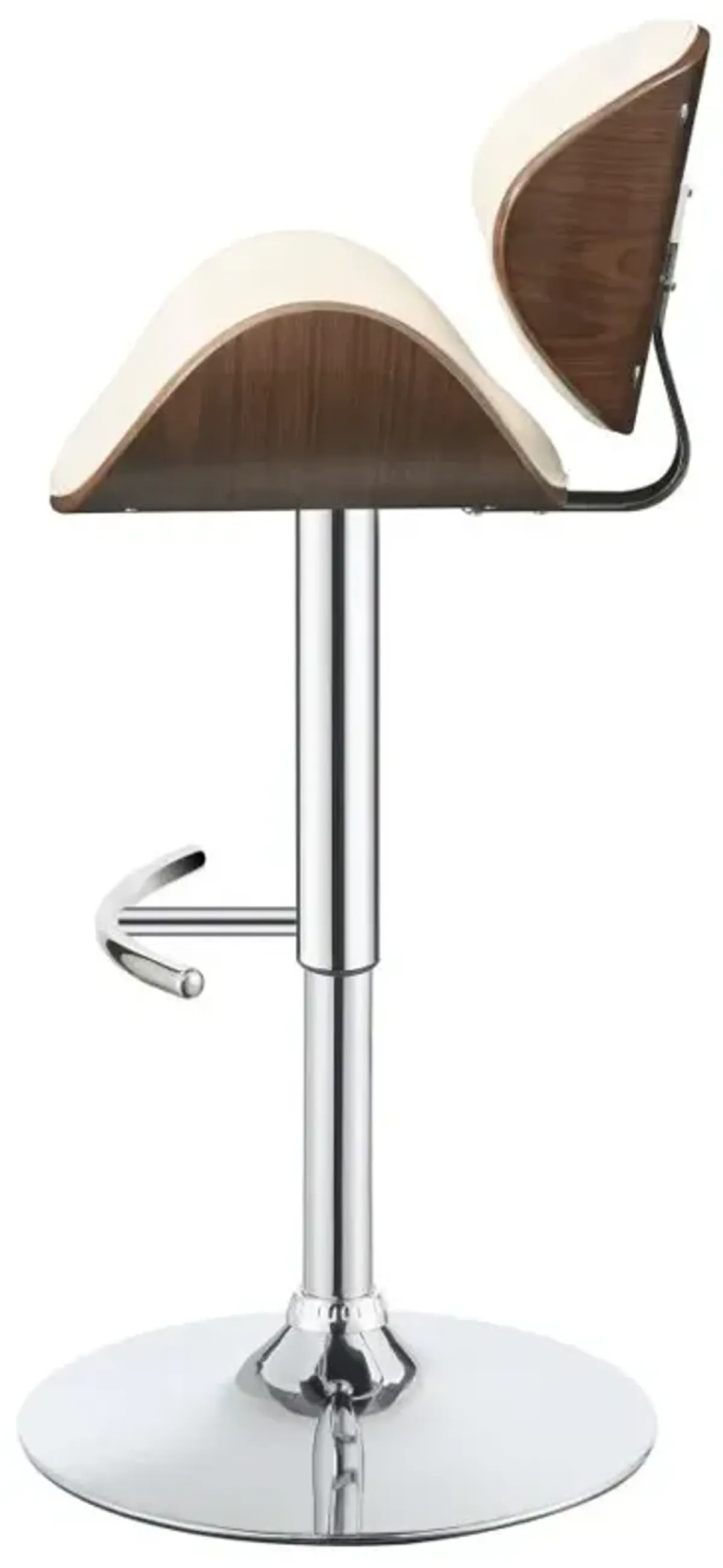 Harris Adjustable Bar Stool Ecru and Chrome