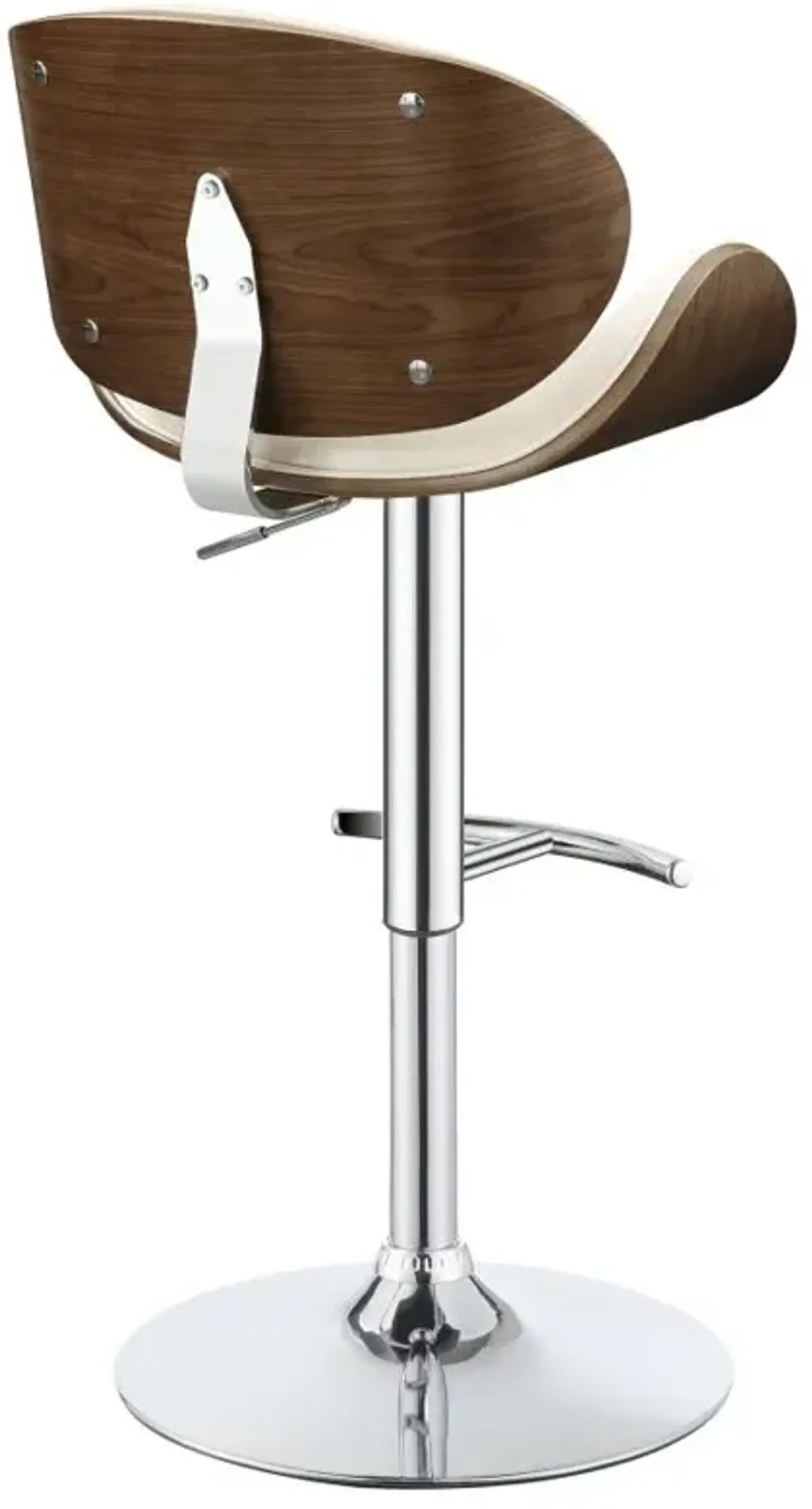 Harris Adjustable Bar Stool Ecru and Chrome