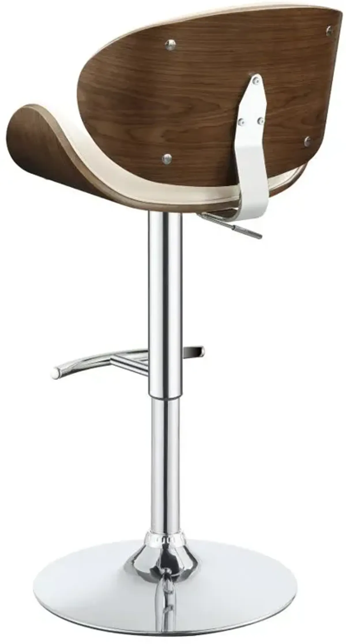 Harris Adjustable Bar Stool Ecru and Chrome